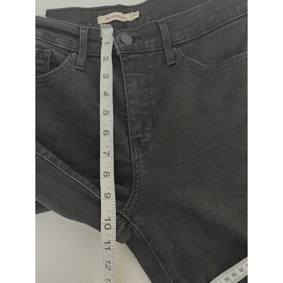 Indie Sleaze Levi’s 312 Jeans Black W30 L30 Slim Mid Rise Stretch Classic Rebel - Picture 3 of 16